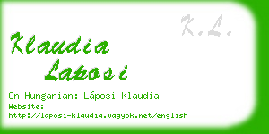 klaudia laposi business card