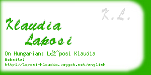 klaudia laposi business card